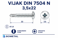 VIJAK DIN 7504 N 3,5x22